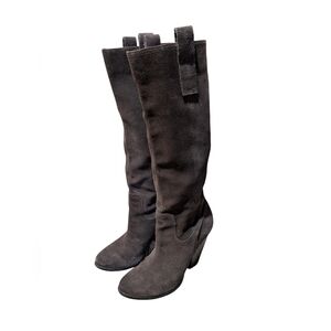 EUC Carlos Santana Hotrod Dark Brown Tall Suede Boots size 8